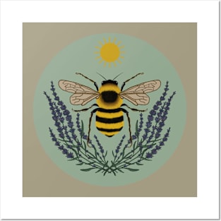 Bee + Lavender Posters and Art